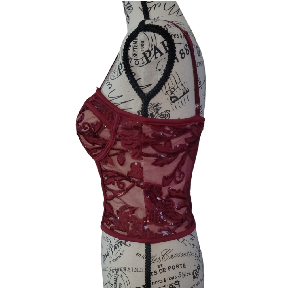 Entry Sequin Corset style Top - Picture 3 of 8
